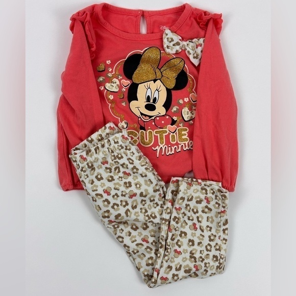 Disney Other - Toddler Ruffle Long Sleeve Top & Rumba Ruffle Legging Matching Set
